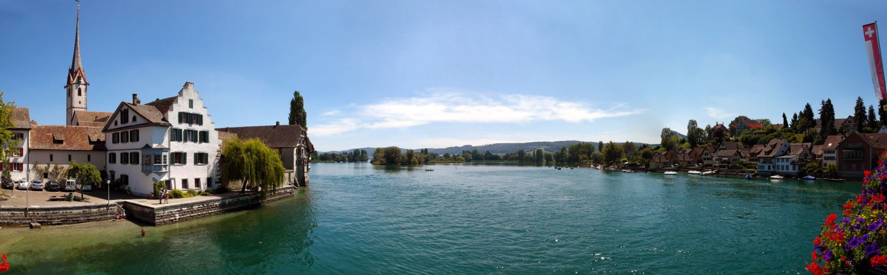 stein am rhein blick rheinaufwaerts